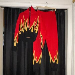Red Flame Sweatsuit